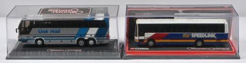 OMNIBUS: Two 1:76 scale limited edition Corgi Omnibus' including Neoplan Cityliner Oak Hall (OM44201) No.80 of 2200, and Van Hool Alizee - Heathrow/Gatwick Speedlink (42711). No.1629 of 4600.