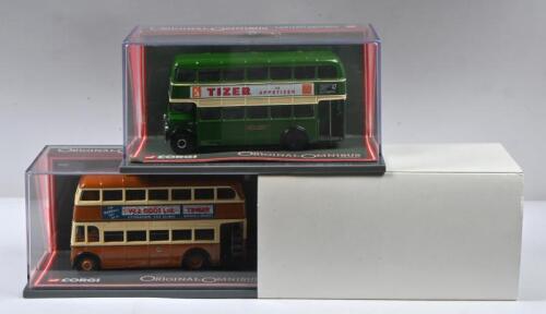 CORGI OMNIBUS: Two 1:76 scale Corgi Omnibus' including Leyland PD1 in Hants & Dorset Motor Services livery (40801) and Weymann Trolleybus in Maidstone Corporation Transport Department livery (40101) with certificate of authenticity numbered to 4979 of 8100.