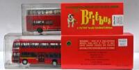 BRITBUS: Two 1/76 "OO" scale Britbus models including Westlink Buses Olympian, D/Deck Route 57 Branded Model No.R904, numbered 0708 of 1008 produced and Scania Omnidekka East Lancs bodied 2-door D/Deck bus Metrobus Go Ahead livery Model No.ESN01 numbered 