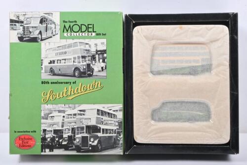 SOUTHDOWN: The fourth Model Collector Gift Set for the 80th anniversary of Southdown produced by Gilbow Exclusive First Editions comprising of Highbridge Leyland PD2 Double Deck Bus & Bedford OB Duple Vista Coach.