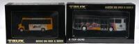 QUEENSLAND BUSES: Two 1:76 scale Trux diecast models including Mercedes Minibus Route 20 Pacific Fair Model No. TX14 & I B C Mark II Bus Model No.TX23, both buses used to service Pacific Fair QLD. Boxed.&nbsp;