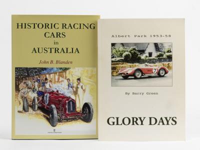 AUSTRALIAN HISTORIC RACING: Two books detailing Australian historic racing. Barry Green signature