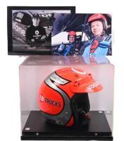 LOWNDES/WHINCUP: A KARL'S CREATIONS personalised vodafone&nbsp;helmet. Helmet signed in black marker by Craig Lowndes & Jamie&nbsp;Whincup - 2