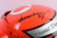 LOWNDES/WHINCUP: A KARL'S CREATIONS personalised vodafone&nbsp;helmet. Helmet signed in black marker by Craig Lowndes & Jamie&nbsp;Whincup - 6