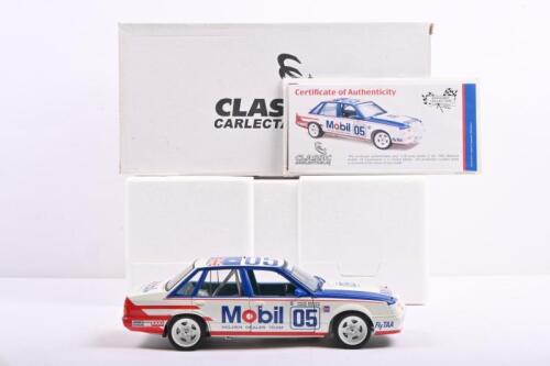 COMMODORE: A Limited Edition 1:18 scale Classic Carlectables Holden VK Commodore as raced by Peter Brock/David Oxton in 1985 Bathurst. 'Mobil' livery. Numbered '3841'