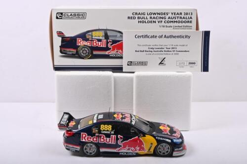LOWNDES: A Limited Edition CLASSIC CARLECTABLES 1:18 scale Craig Lowndes' Year 2013 Red Bull Racing Australia VF Commodore. Numbered '1072'/2000