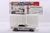 FORD: A LIMITED EDITION 1:18 scale CLASSIC CARLECTABLES 1965 Mustang of IAN "PETE" GEOGHEGAN. Numbered '3509' of 4000. CoA signed by Pete Geoghegan