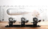 BENTLEY 6 &frac12; LTR:&nbsp;A triple SU carburetor set&nbsp;up with manifold, together with matching aluminum bonnet side, as removed from a 6 1/2 Litre WO Bentley