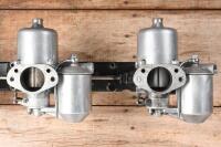 BENTLEY 6 &frac12; LTR:&nbsp;A triple SU carburetor set&nbsp;up with manifold, together with matching aluminum bonnet side, as removed from a 6 1/2 Litre WO Bentley - 5