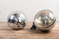 LUCAS: A pair of vintage LUCAS 'King of the Road' head lamps