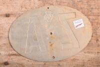 A.A: An original pressed metal Automobile Association South Africa 'ZA' state badge - 2