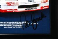 HDT: A superb Mobil Holden Dealer Team 'Australia's Driving Force' poster featuring the Holden V8 Commodore SS Group A with images of Peter Brock and Allan Moffat. Poster signed by Peter Brock & Allan Moffat - 2
