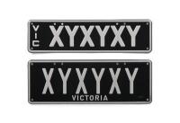 XY: A set of black and white Victorian number plates 'XYXYXY'. With rights to display.