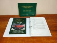 ASTON MARTIN: A printed copy of a DB4GT Workshop manual; Aston Martin DB7 Brochure; and Aston Martin Gold Portfolio 1972-1985 book.