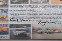 TORANA: A framed and glazed picture collage featuring the Holden Dealer Team XU-1&nbsp;Toranas. Picture collage signed by Peter Brock, Harry Firth & Frank Lowndes - 2