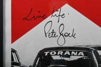 BROCK: An original 'MARLBORO SANDOWN' promotional poster for the third round of the A.T.T.C held at Sandown. Poster signed by Peter Brock - 2