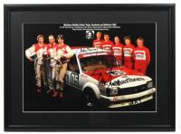 HDT: A 'Marlboro Holden Dealer Team, Sandown and Bathurst 1981' colour picture featuring the HDT&nbsp;VC Holden with team members John Harvey, Jim Richards, Peter Brock, Graeme Brown, Martyn Watt, Neill Burns, Craig Fletcher, Bruce Nowacki. Picture signed by P