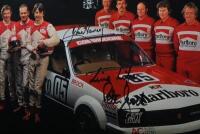 HDT: A 'Marlboro Holden Dealer Team, Sandown and Bathurst 1981' colour picture featuring the HDT&nbsp;VC Holden with team members John Harvey, Jim Richards, Peter Brock, Graeme Brown, Martyn Watt, Neill Burns, Craig Fletcher, Bruce Nowacki. Picture signed by P - 2