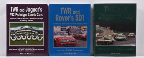 TWR: Three hardcover books by Allan Scott detailing the Tom Walkinshaw Racing Team. 'TWR and Jaguar's V12 Prototype Sports Cars - Inside TWR's World Championship Winning Team'