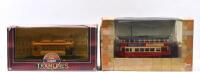 TRAMS: Two 1:76 scale trams models by CORGI. Special Edition 'THE ORIGINAL OMNIBUS COMPANY' Feltham&nbsp;Tram (OM40501) in red LONDON TRANSPORT' livery