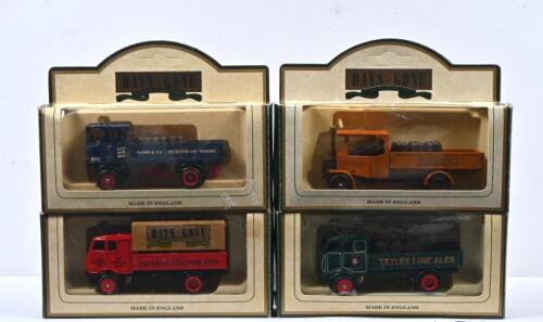 STEAM WAGON: Four 'DAYS GONE' steam wagon models by Lledo. Three Sentinel S4 models in various liveries including 'Bass & Co.', 'DAYS GONE' & 'TETLEY FINE ALES'