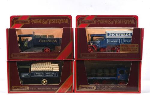 STEAM WAGON: Four 1:61 and 1:72 scale Matchbox Models of Yesteryear models with a steam theme. Two Y-27 1922 Foden Steam Lorry's in 'Guinness' and 'Pickfords liveries
