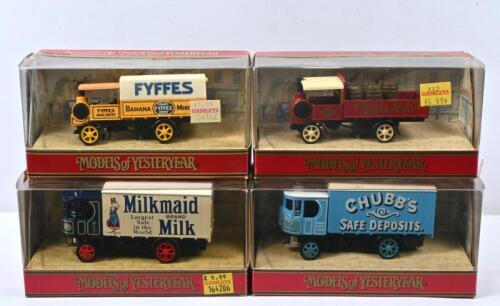 STEAM: Four Matchbox of Yesteryear models. Two 1917 Yorkshire Wagons & two Y-37 1929 Garrett Steam Wagon's