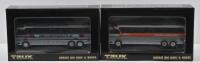 DENNING: Two 1:76 scale TRUX 'AUSSIE BIG RIGS & BUSES' 1980&nbsp;Denning Mono Coach models. TX16C&nbsp;in 'McCAFFERTY'S'&nbsp;livery & TX16E&nbsp;'GREYHOUND'&nbsp;livery