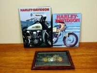 HARLEY-DAVIDSON: One framed Motorcycle Art and two Harley-Davidson books - 3