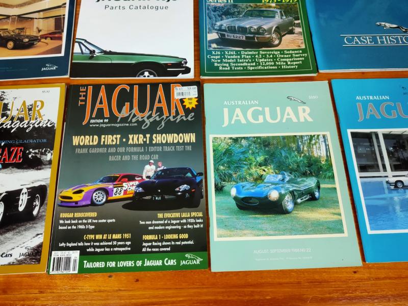 JAGUAR: Eighteen various publications, technical books, parts