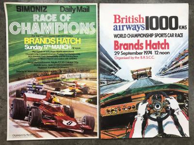 BRANDS HATCH: Two original Brands Hatch posters from 1973 and 1974.