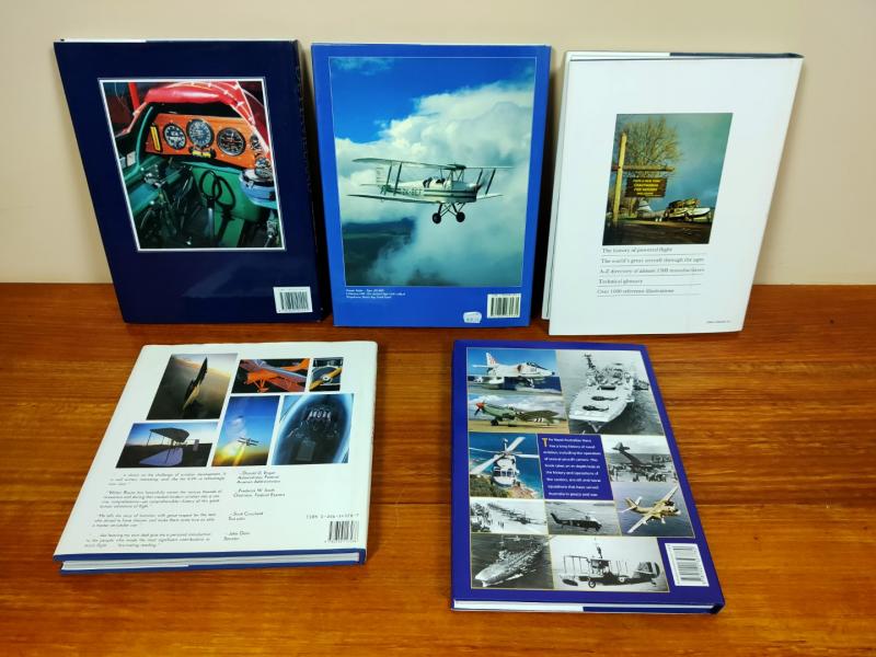 AVIATION Five books on aircraft Price Estimate 100 200