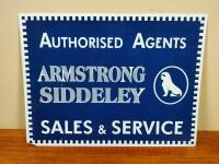 ARMSTRONG SIDDELEY: A reproduction tin sign &lsquo;Authorised Agents, Armstrong Siddeley, Sales & Service