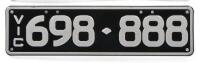 Six-digit Victorian numeric&nbsp;'698-888' registration plates, sold with rights to display - [Location: Melbourne]