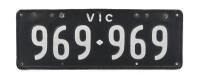 Six-digit Victorian numeric&nbsp;registration plates '969-969', sold with rights to display&nbsp;[Location: Melbourne]