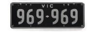 Six-digit Victorian numeric&nbsp;registration plates '969-969', sold with rights to display&nbsp;[Location: Melbourne] - 2