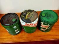 CASTROL: Three 20 litre Castrol motor oil drums - 5