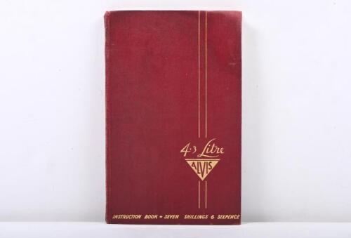 7 · ALVIS: A 'Handbook of INSTRUCTIONS for Running and Maintenance of the ALVIS "4.3 LITRE"