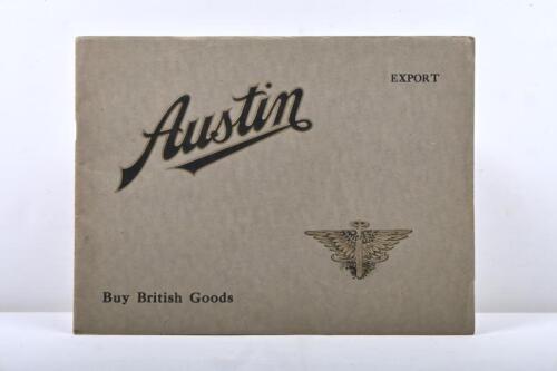16 · AUSTIN: A 1929 Austin EXPORT model range catalogue (PUBLICATION 655E.A)