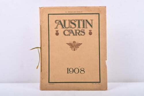 19 · AUSTIN: A 1908 AUSTIN CARS model range sales brochure