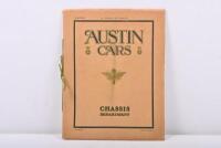 AUSTIN: A circa 1910 AUSTIN CARS - 'CHASSIS DEPARTMENT' (5th EDITION) sales brochure