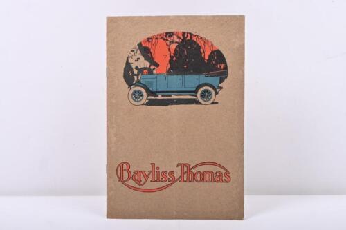 29 · BAYLISS THOMAS: An Australian issued circa 1920's Bayliss Thomas model range brochure as prepared by 'AUTOMOBILE LIMITED', William St, Sydney