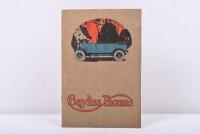 BAYLISS THOMAS: An Australian issued circa 1920's Bayliss Thomas model range brochure as prepared by 'AUTOMOBILE LIMITED', William St, Sydney