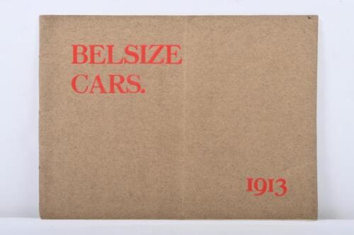 BELSIZE: An original 1913 BELSIZE CARS. model brochure (No. 243)