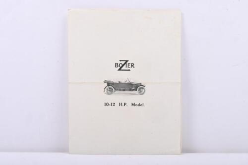 43 · BOZIER: An original Bozier 10-12 H.P. Model sales brochure
