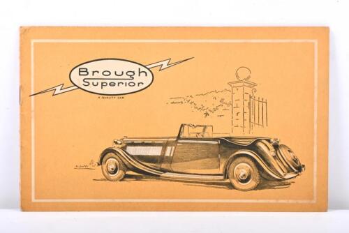 44 · BROUGH SUPERIOR: A 1930's Brough Superior 3.5 Litre Dual Purpose sales brochure