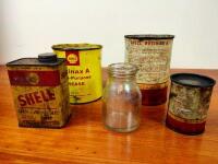 SHELL: Five Shell related items include an embossed oil bottle - 4