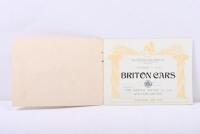 BRITON:&nbsp;A 'BRITON CARS' SALES RANGE CATALOGUE. 1912 - 2