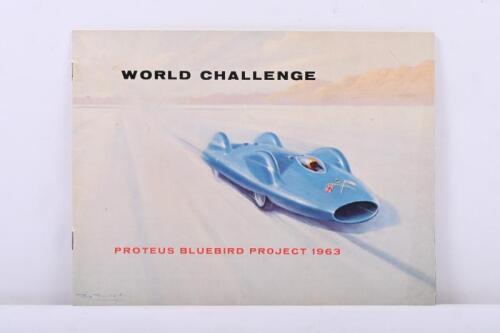CAMPBELL: An original 'PROTEUS BLUEBIRD PROJECT 1963 - WORLD CHALLENGE' booklet. Sir Donald Campbell signature