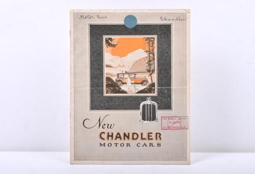 CHANDLER: An original circa 1920's 'The New CHANDLER MOTOR CARS', 'Six Series' model sales catalogue